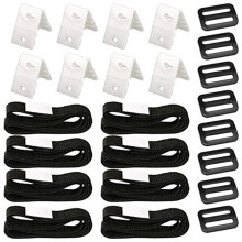 Solar Straps Pool Solar Reel Straps And Clips Kit With 8 Straps Hoop And Loop Tapes 8 Fastener Plates 8 Buckles