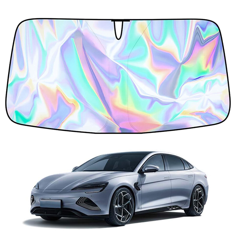 Reflective Foldable Car Windshield Sun Shade Blocks 99% Uv Rays Keeps Vehicle Cool For Suv Truck 145X80cm 9189345940132