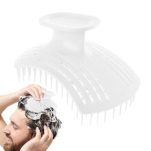 Scalp Scrubber AntiSlip Shampoo Scalp Massager Deep Cleansing 4.65 x 3.23 Inches White Dry Or Oily Hair Travel Use