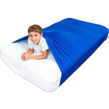 Sensory Compression Sheet For Kids Toddler Size 69x132cm Blue Lightweight Reduced Pressure Bed Sheet For ASD SPD