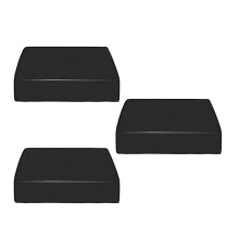 Reißfester Sofa-Kissenbezug, Milchseide,-Schwarz 1 Person 3St