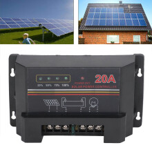 Controlador de carga solar 12V 20A ABS CPU de alta velocidad