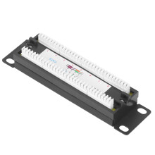 8 Ports Wall Mount UTP Patch Panel Cat6 23‑28AWG Cables Simple Installation