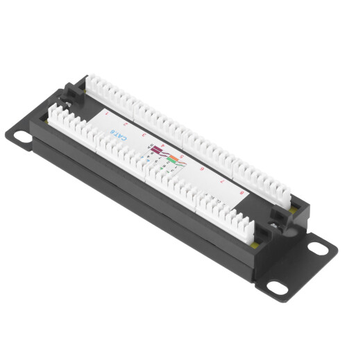 8 Ports Wall Mount UTP Patch Panel Cat6 23‑28AWG Cables Simple Installation