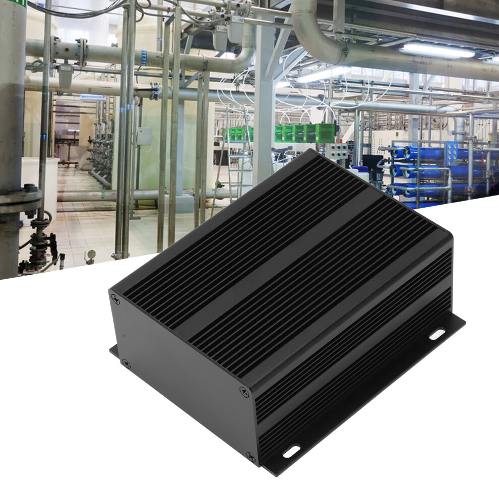 Aluminum Alloy Project Box 53X116x130mm Sandblasted Black, Integrated Design 3221374492810