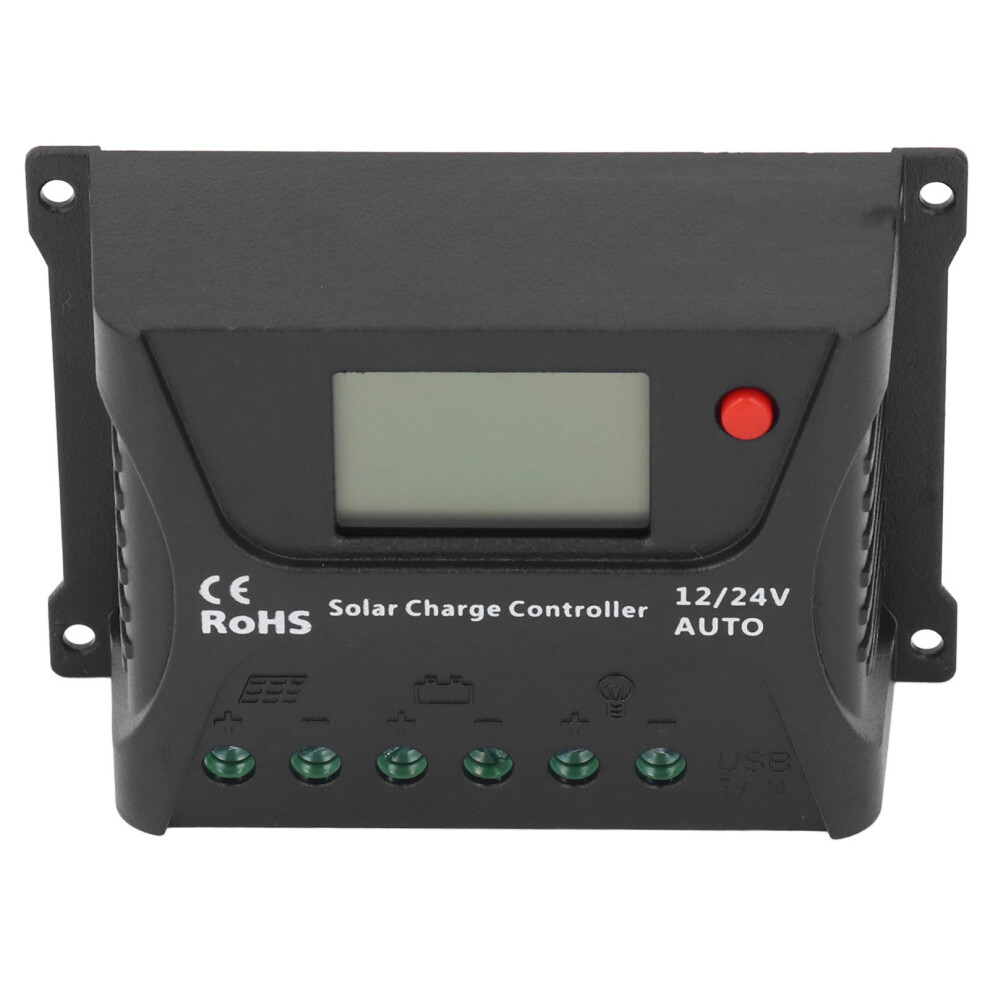 10A Pwm Solar Charge Controller With Usb, Ip30, 12V/24V 8741375233953