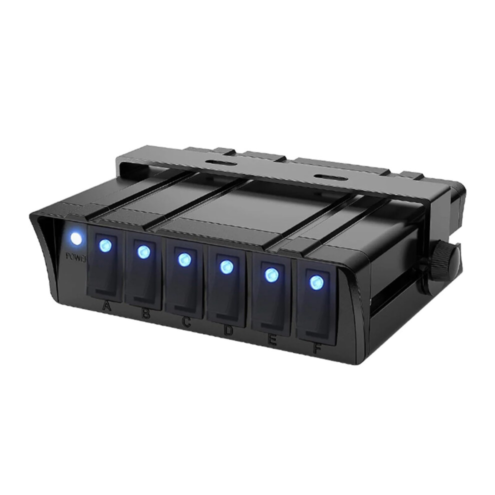 Car Fuse Box Rocker With Led Indicator 40A 12V Switch Box Rocker 6 Gang Buttons Light 9365049730204