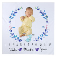 Elefanten Muster Neugeborenen Baby Milestone Tuch