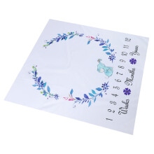 Elephant Pattern Baby Milestone Cloth, 100x100cm Photography Prop