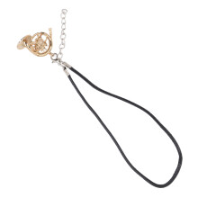 Trompeten-Halskette, Schmuck, runde Form, Gold,