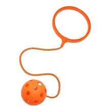 Ankle Skip Ball, Skipits for Children, Rotating Soft SingleLeg Swing Jump Ring, Coordination Fitness, Outdoor Exercise, Skip Toy for Nursery (Orange)