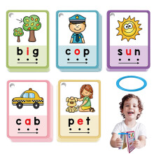 Reading Learning Cards 70 Pieces Sight Word Cards Phonics Learning Games for Ages 3 Kids Family Kindergarten Home Travel