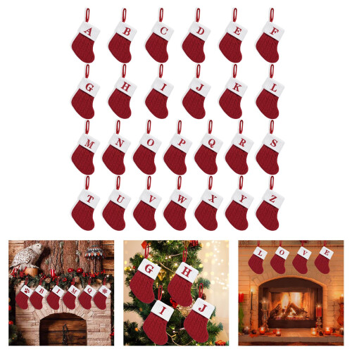 Weihnachtsstrümpfe, Weihnachtsbaumschmuck, Buchstaben,-ICH 2