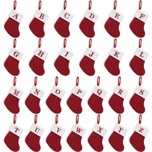 Weihnachtsstrümpfe, Weihnachtsbaumschmuck, Buchstaben,-ICH 1