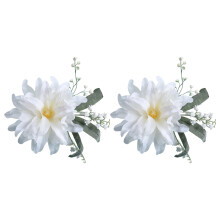 Elegant Fabric Flower Embellishments Flower-Fresh and white