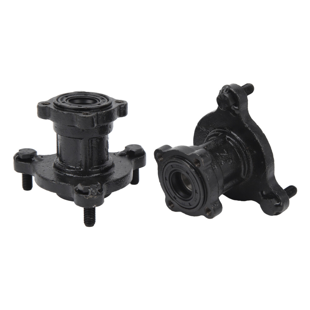 Quad Bike Front Wheel Hub Steel Alloy Front Disc Brake Rim Hub Assembly With Anti Rust Coating Stable And Durable For Atv Go Kart Dirt Bike Black 9190834862026