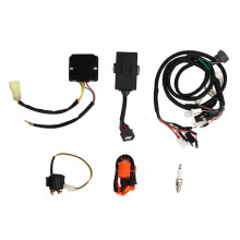 Kit di cablaggio per sistema di accensione CDI, fascio di cavi elettrici con filo interamente in rame, pacchetto elettrico motore completo per