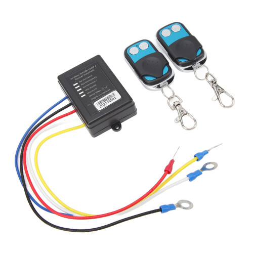 Waterproof Wireless Remote For Winch Systems, Featuring Indicator Light Display And High Quality ABS Material, Universal Mini Control Winch With Dual 1