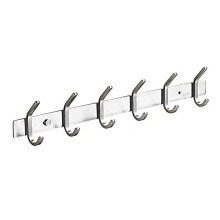 Perchero de acero inoxidable SUS304, diseño funcional con ganchos antideslizantes para sala de estar, dormitorio y pasillo. Soporta hasta 30 kg y es