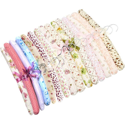 Soft Padded Hangers for Women Clothing, Thick Padded Clothes Hangers for Wedding Dresses & Suits, Anti Slip Sponge for Safe and Reliable Garment Care,