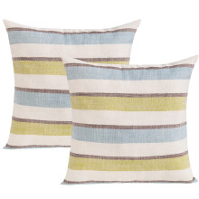 Farmhouse Style Pillow Cases, Water Resistant Fabric Decorative Pillow Covers Modern Farmhouse, Hidden Zipper for Easy Cleaning (2 Pieces)