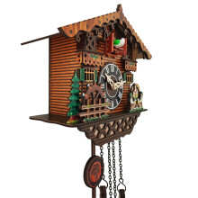 Cuckoo Clock Handcrafted Wooden Wall Clock 18 Inch Quartz Vintage Forest Style Swing
