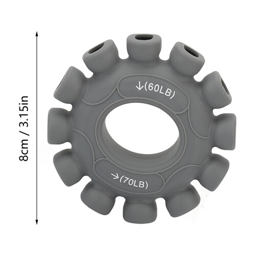 Silicone Grip Circle Trainer 60-70lb Decompression Ring Grey 8cm 1