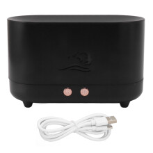 Multifunksjonell eterisk oljediffuser, stillegående diffuser med realistisk flammeeffekt, forbedrer oppholdsrommene dine med aromaterapi, automatisk