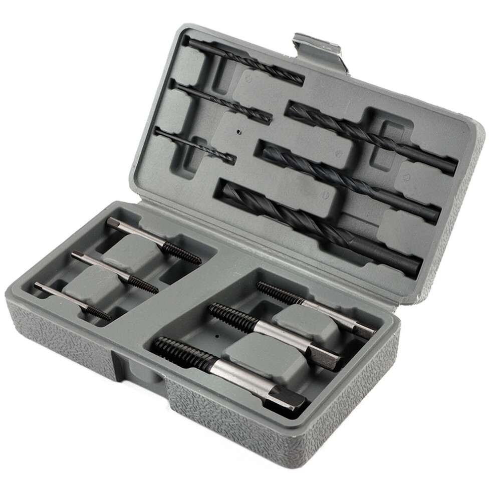 Broken Bolt Remover Tool Set Damaged Screw Extractor Water Pipe Remover Tool Reverse Thread Bits Carbon Steel Construction Stuck Screws Removal For 9009791467376
