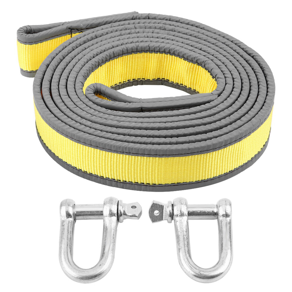 Woven Polyester Webbing Tow Strap, Woven Polyester Webbing With Reinforced Edging For Maximum Durability, Tow Strap With Hooks Metal Safety Hooks 9138057047707