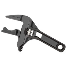 Non Slip Adjustable Wrench Ergonomic Design Aluminum Alloy Short Handle Plumbing Wrench Multi Purpose Heavy Duty Large Opening Wide Jaw