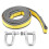 Woven Polyester Webbing Tow Strap, Woven Polyester Webbing with Reinforced Edging for Maximum Durability, Tow Strap with Hooks Metal Safety Hooks 4