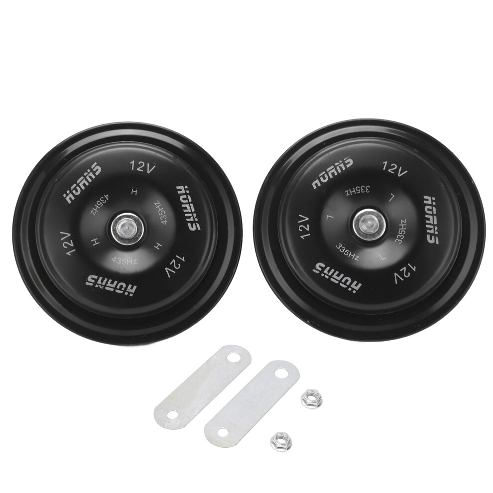 Uni Fit Loud Horn System, Electric Horn With Penetrating Sound And Stable Output, Waterproof High Low Tone Metal Body Air Horn For Cars Trucks 9190834439099