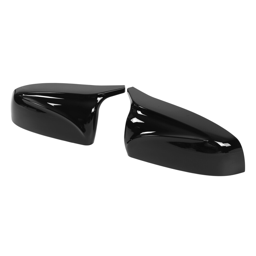 2Pcs Car Side Mirror Cover Caps Fit E70 X5 2007-2013 Waterproof Glossy Black 7651382380506