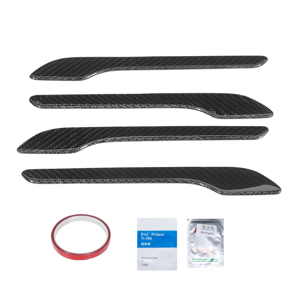 Scratch Prevention Door Handle Cover For Tesla Carbon Fiber Pattern Design Dur Protector Cover Upgrade Design Perfect Matching Compatible With Model 9190834438757