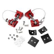 Loquets améliorés pour Jeep JK JKU, durabilité accrue grâce à une tige de tension réglable, kit de verrouillage de capot robuste inspiré du