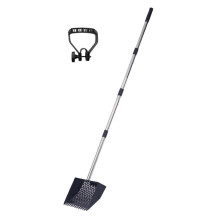 Extra Long 65 Inch Chicken Shed Scooper Metal Sifting Shovel-A
