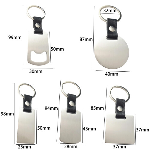 Corrosion Resistant Rectangle Keychain With Opener-Style Three 2