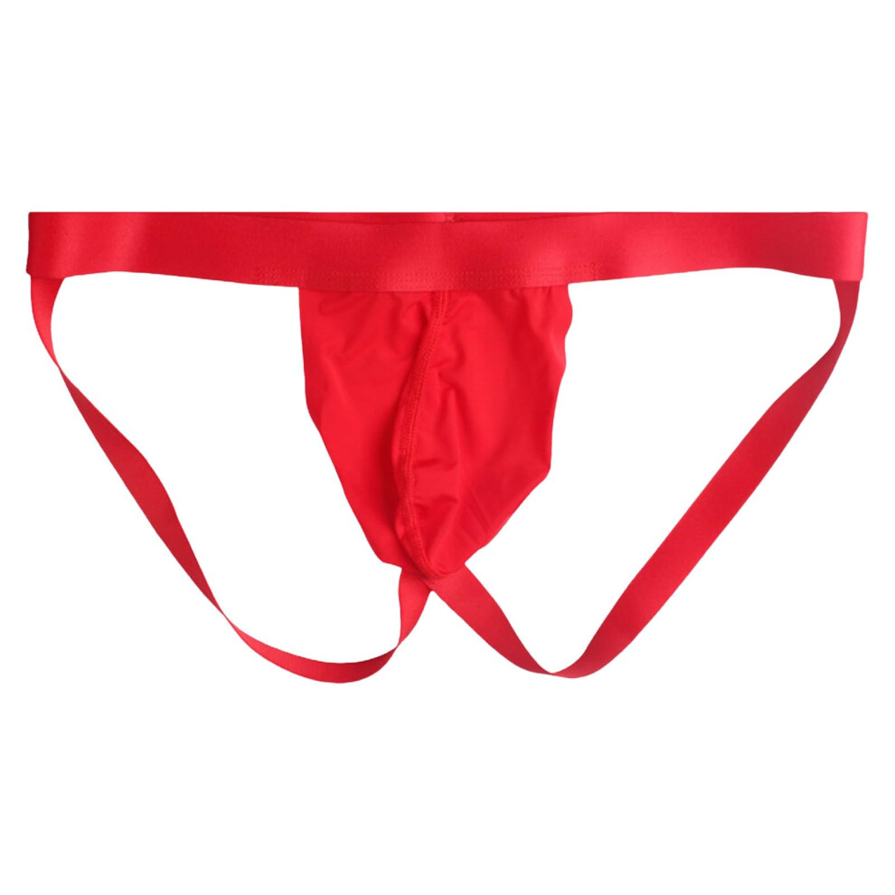 Red Jockstrap Men's Gay Gstring Sexy Sissy Lingerie Lowrise Open Front Z16 L
