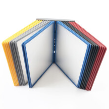 Wall paneling, wall paneling, 20pocket file organizer, wallmounted poster flipbook display for workshop exhibition offices, W235xH317mm, multicolor
