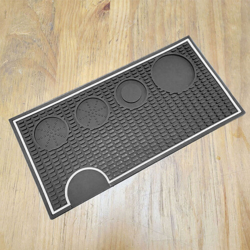 Kaffeebrühmatte, PVC-Konstruktion, erhöhter Rand für 2