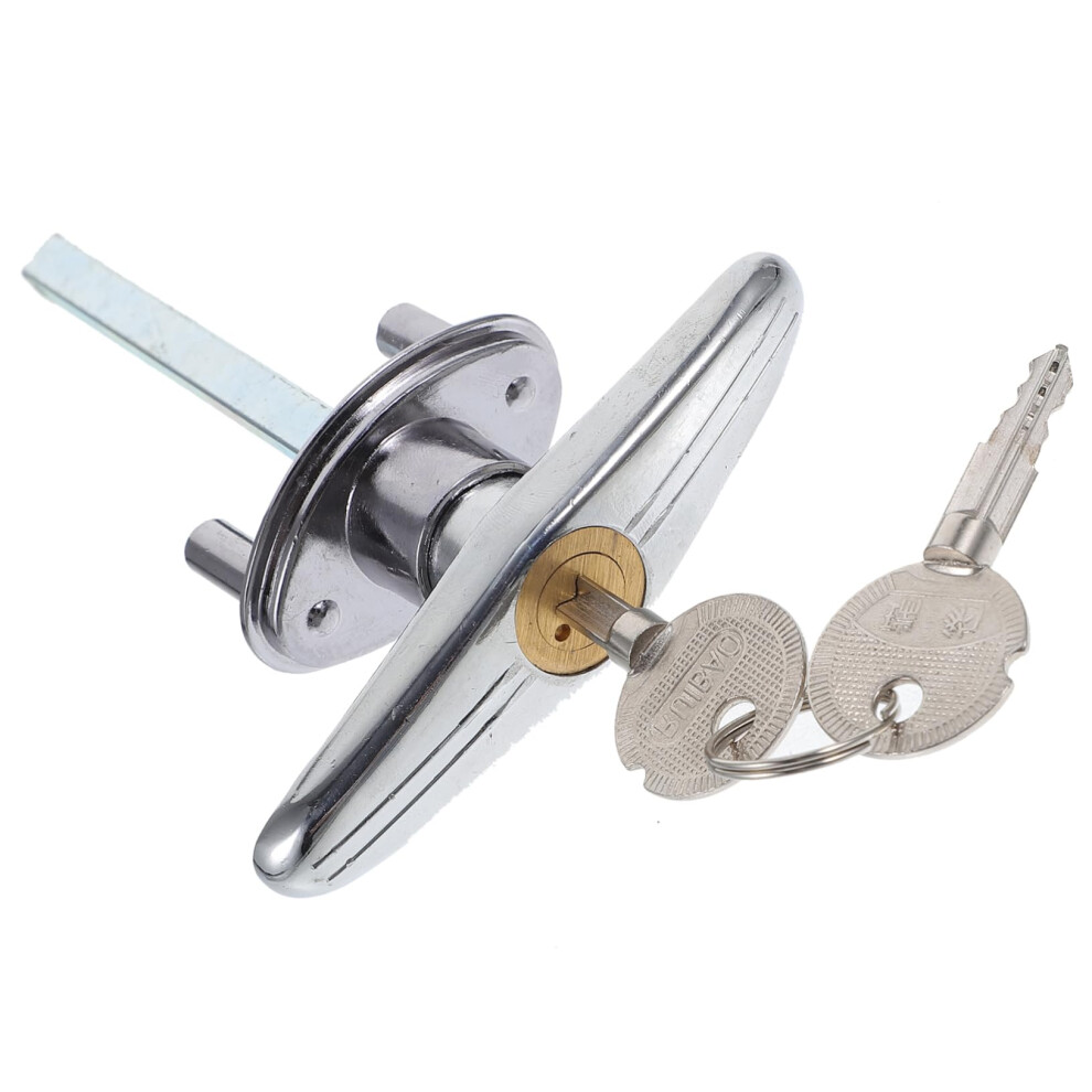 Garage Door Handle Emergency Release Locking Thandles Hardware Metal Silver 9412369894595