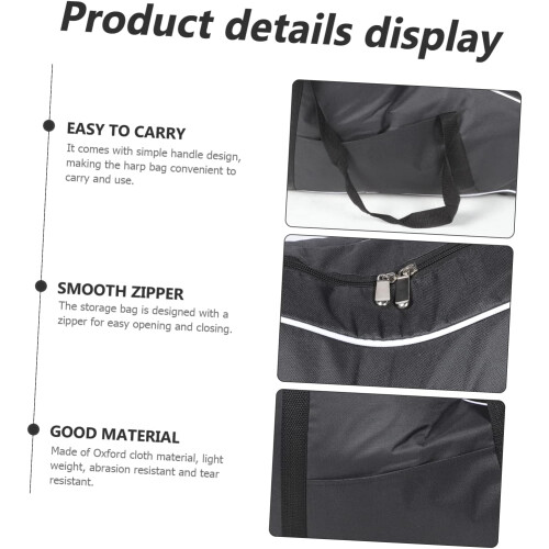 Storage bag for lyre harp instruments, convenient carrying case for 19note lyre bag 1