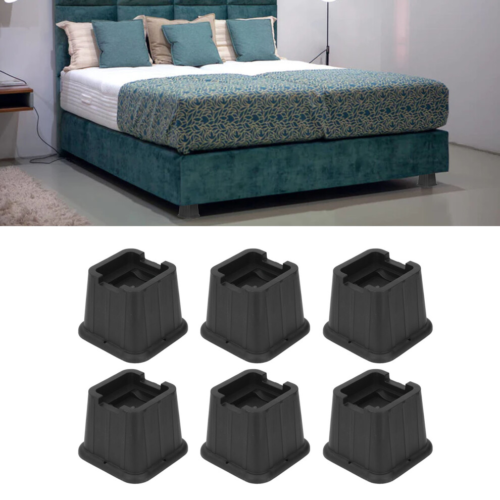 Sturdy Plastic 3 Inch Furniture Risers Boosts Storage Space & Comfort 4961372628628
