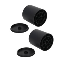Furniture Leg Extender 4in Plastic Risers Black Set of 6 for Sofa Home & Office
