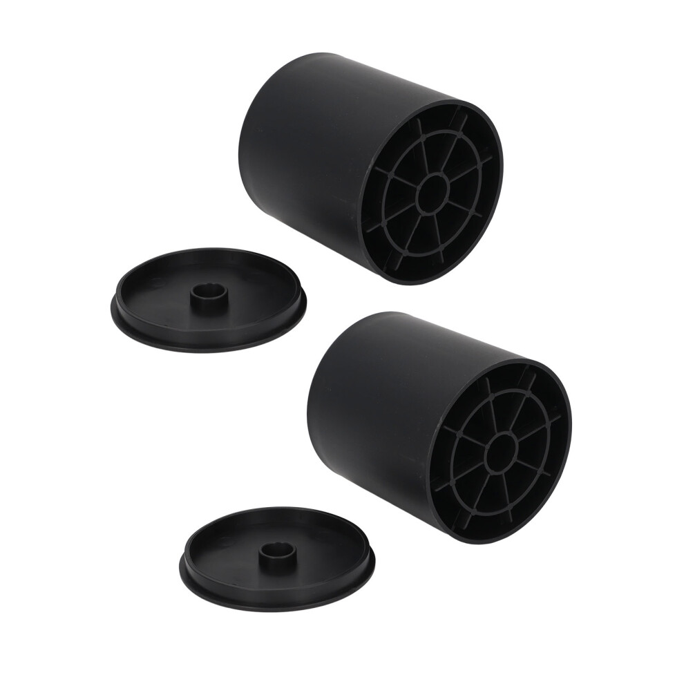 Furniture Leg Extender 4In Plastic Risers Black Set Of 6 For Sofa Home & Office 9481381165310