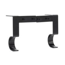 2 Pcs Steel Curtain Rod Brackets 20lb Load Black Easy Install