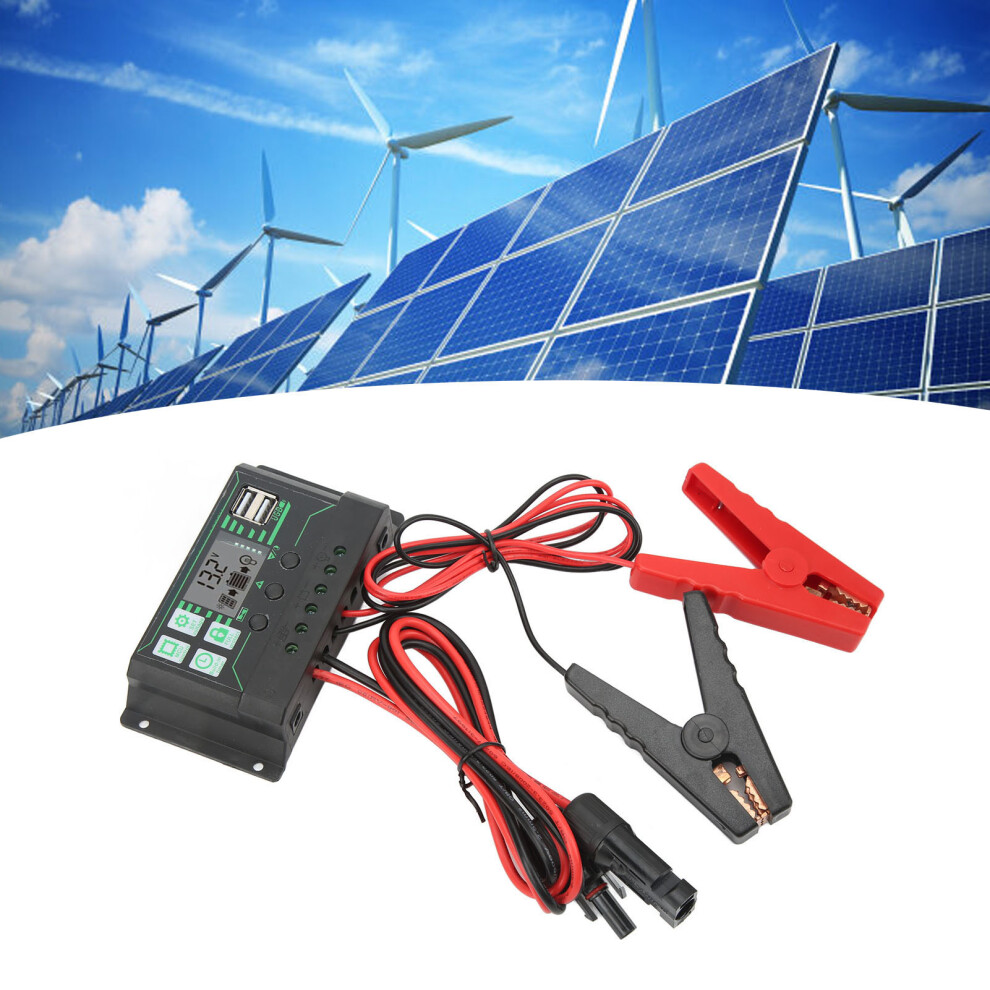12V/24V 360W Solar Charge Controller Lcd Regulator, 13.2X6.7x3cm 4181372399377