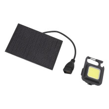 5W monokristalline Solar-LED-Lampe, IP68 wasserdicht, USB wiederaufladbar