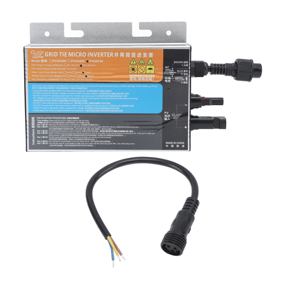 Pvgs Solar Grid Tie Micro Inverter 700W Reine 7406045020684